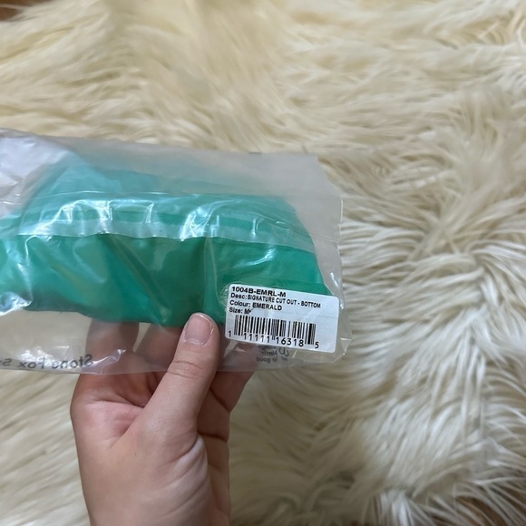 FREE PEOPLE x TOAST SWIM Signature Cut Out Bottoms In Emerald - Picture 3 of 3